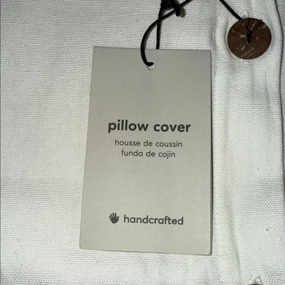 NWT West Elm Embellished Deco Colorblock Pillow, Crate And Barrel Feather Insert